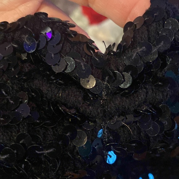Black, sequin crop top - Picture 7 of 7